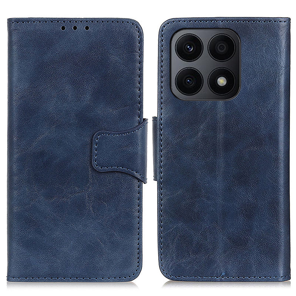 For Honor X8a 4G Drop-proof Phone Case Crazy Horse Texture Split Leather Wallet Cover with Stand For Honor X8a 4G Drop-proof Phone Case Crazy Horse Texture Split Leather Wallet Cover with Stand